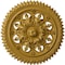 Ekena Millwork York Ceiling Medallion (Fits Canopies up to 3 5/8"), 21 5/8"OD x 2 1/2"P, Iridescent Gold CM21YOIGS - alternate 1